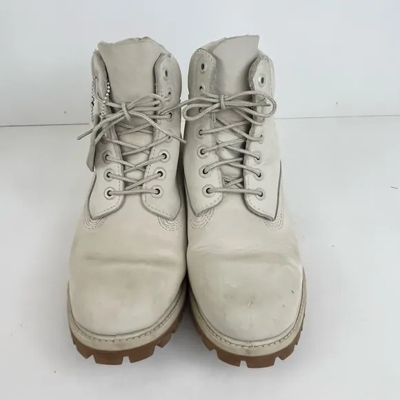 Timberland Boots Primaloft 400 Gram Light Gray Leather Waterproof Mens Size 7.5