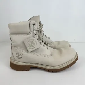 Timberland Boots Primaloft 400 Gram Light Gray Leather Waterproof Mens Size 7.5