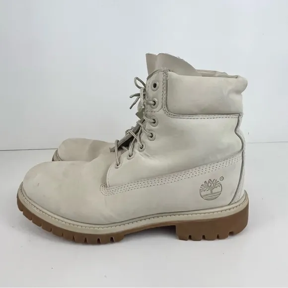 Timberland Boots Primaloft 400 Gram Light Gray Leather Waterproof Mens Size 7.5