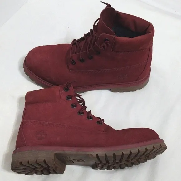 Timberland Cap Toe Grunge Nubuck Waterproof Lug Sole Boots Men's 7, Women's 8.5