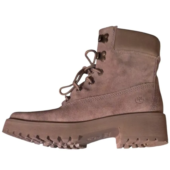 Timberland Carnaby Cool 6in BOOTS Taupe Suede Womens Size 10 NWT/NIB