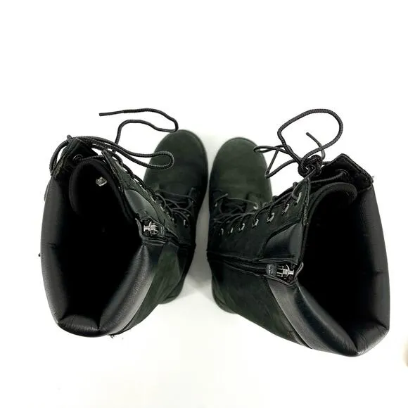 Timberland Classic  Black LeatherTall Boots Girls' Kids Gradeschool Shoes Size 4