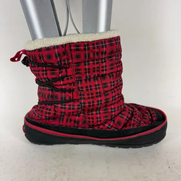 Timberland Earthkeeper Snow Boots Women's 8 Red Plaid Mid-Calf Insulated 3548R