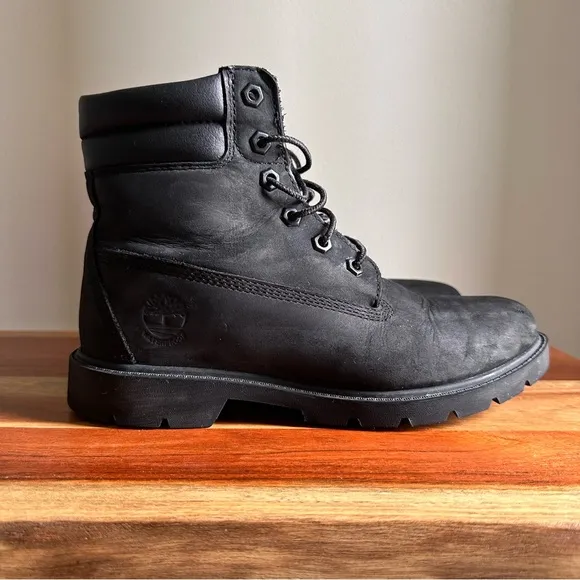 Timberland Linden Woods Black Waterproof Leather Boots Women’s Size 7.5 Lug Sole