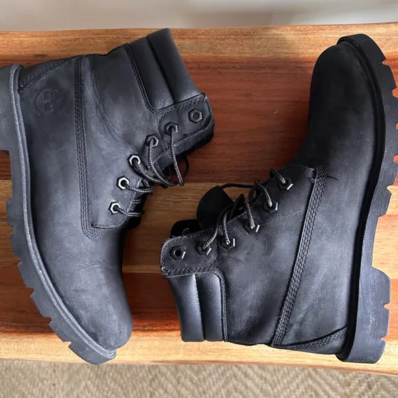 Timberland Linden Woods Black Waterproof Leather Boots Women’s Size 7.5 Lug Sole