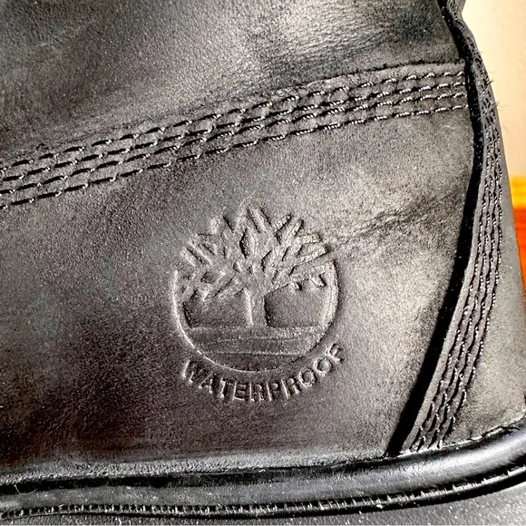 Timberland Linden Woods Black Waterproof Leather Boots Women’s Size 7.5 Lug Sole