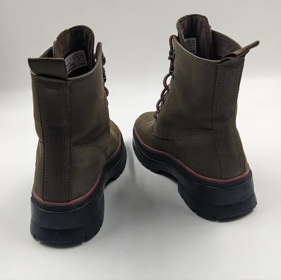 TIMBERLAND Malynn EK  Waterproof Olive Nubuck Leather Lace-up Utility Boot Sz 8