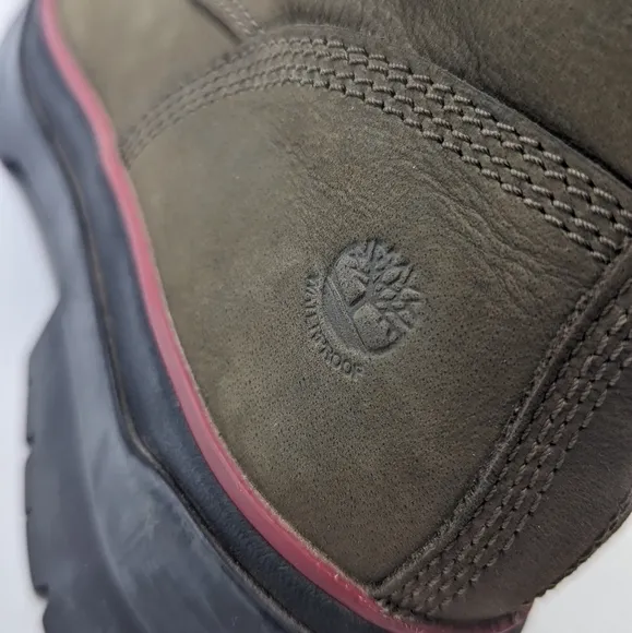 TIMBERLAND Malynn EK  Waterproof Olive Nubuck Leather Lace-up Utility Boot Sz 8