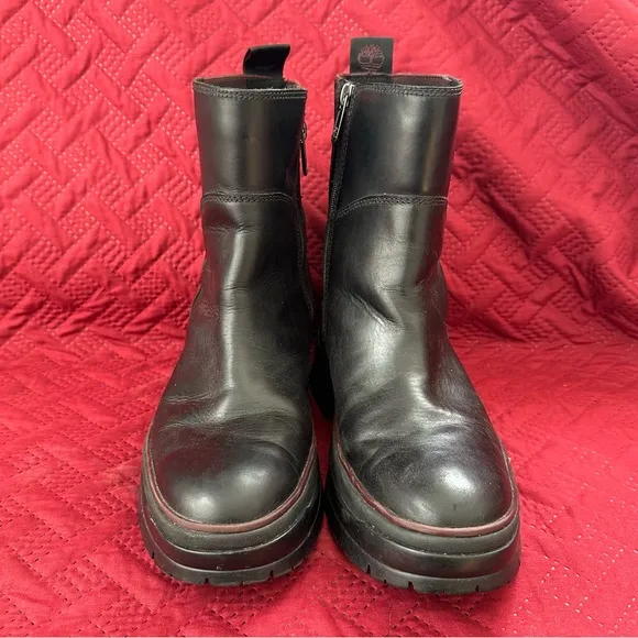 Timberland Malynn Women's Black Leather Side Zip Waterproof Boots A2D78 W10