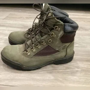 Timberland Men's 6&quot; Field Boot &quot;Beef and Broccoli&quot; Green/brown Waterproof size 8