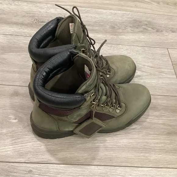 Timberland Men's 6&quot; Field Boot &quot;Beef and Broccoli&quot; Green/brown Waterproof size 8