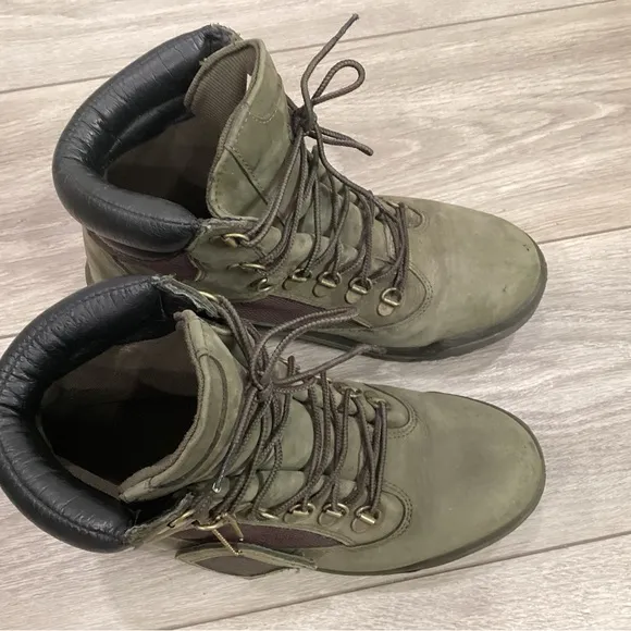 Timberland Men's 6&quot; Field Boot &quot;Beef and Broccoli&quot; Green/brown Waterproof size 8