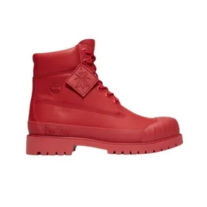 Timberland Men's Bee Line Premium Waterproof Rubber Toe Boots Red NEW IN BOX