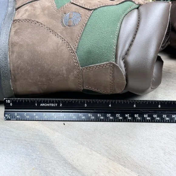 Timberland Mens Field Boots Size 10 6&quot; Dark Brown Nubuck Waterproof Boots A18AH