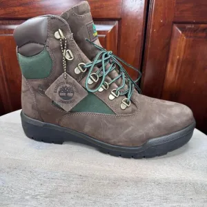 Timberland Mens Field Boots Size 10 6&quot; Dark Brown Nubuck Waterproof Boots A18AH