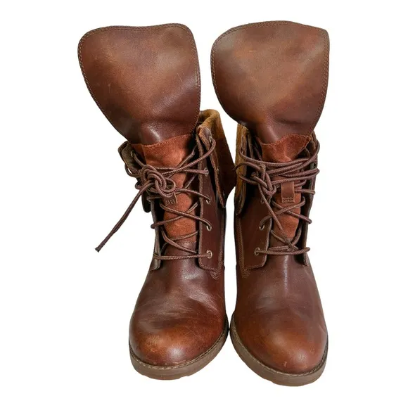Timberland Stratham Heights Fold Down WaterProof Heeled Boots Size 6.5