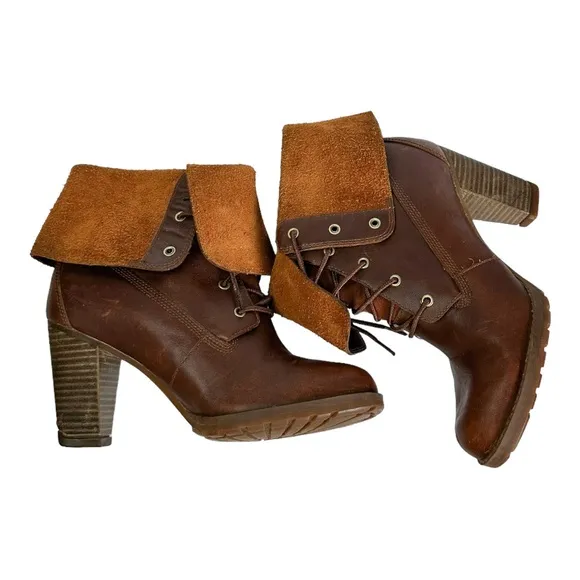 Timberland Stratham Heights Fold Down WaterProof Heeled Boots Size 6.5