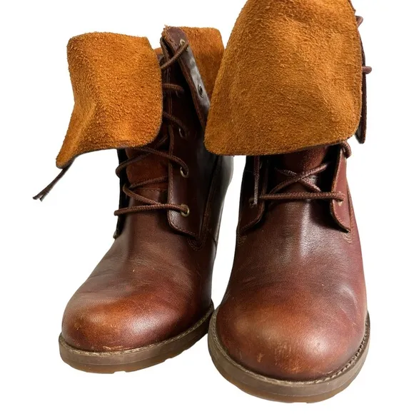 Timberland Stratham Heights Fold Down WaterProof Heeled Boots Size 6.5