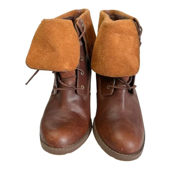 Timberland Stratham Heights Fold Down WaterProof Heeled Boots Size 6.5