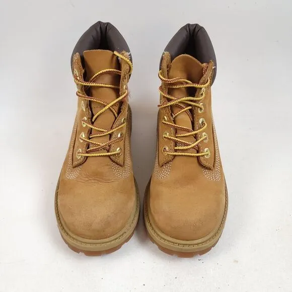 Timberland suede leather 6 inch Boots camel tan Boy 200 gram Size 12.5M