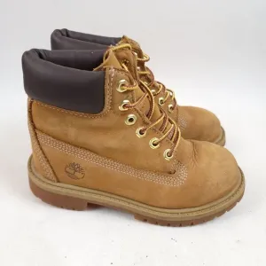 Timberland suede leather 6 inch Boots camel tan Boy 200 gram Size 12.5M