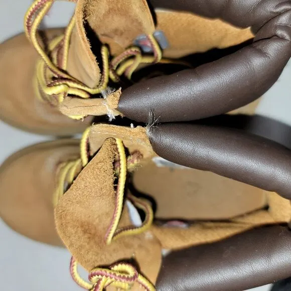 Timberland suede leather 6 inch Boots camel tan Boy 200 gram Size 12.5M