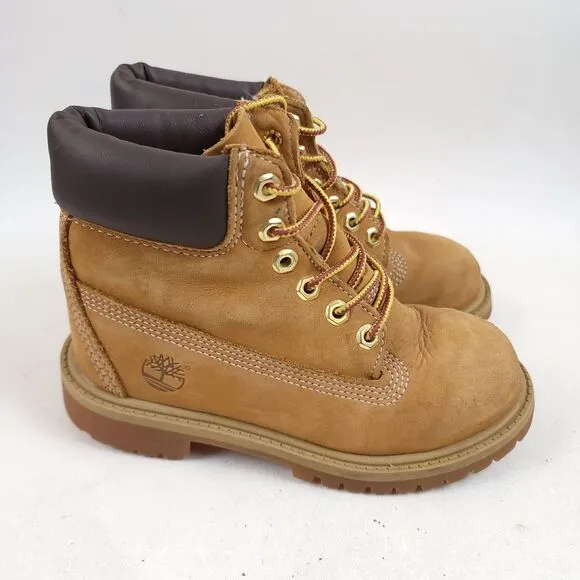 Timberland suede leather 6 inch Boots camel tan Boy 200 gram Size 12.5M