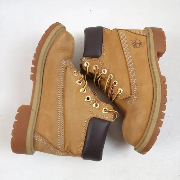 Timberland suede leather 6 inch Boots camel tan Boy 200 gram Size 12.5M