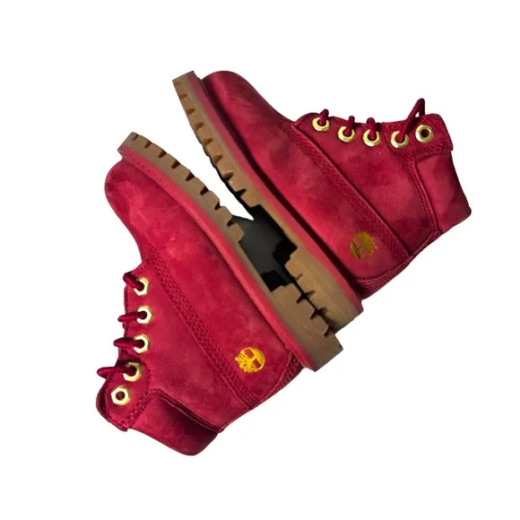 Timberland Sz 6 M Classic 6 Inch Premium Dark Red Nubuck Leather Toddler Boots