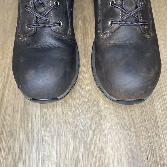 Timberland WOMEN'S 9.5 HYPERCHARGE 6-INCH WATERPROOF COMP-TOE BOOTS LACE UP