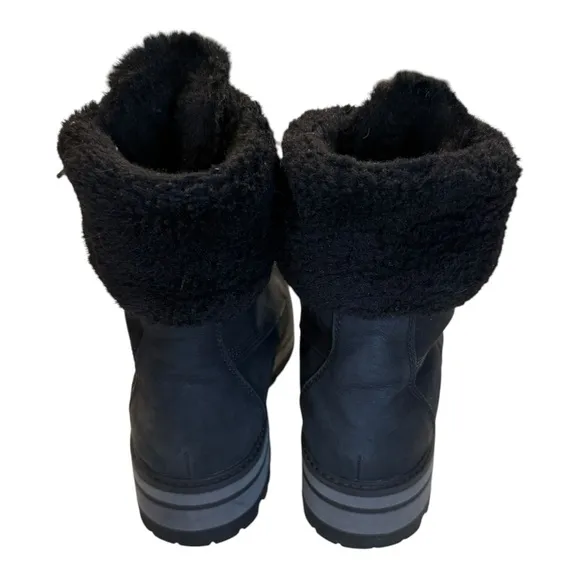 Timberland Women's Courmayeur Valley Boots Black Nubuck Leather Sz 10