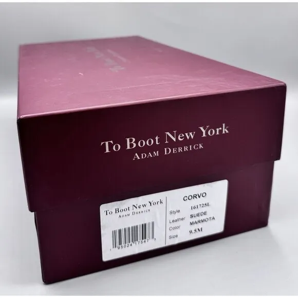TO BOOT NEW YORK Men's Corvo Apron Toe Loafers Shoes, Marmota, Size 9.5 M