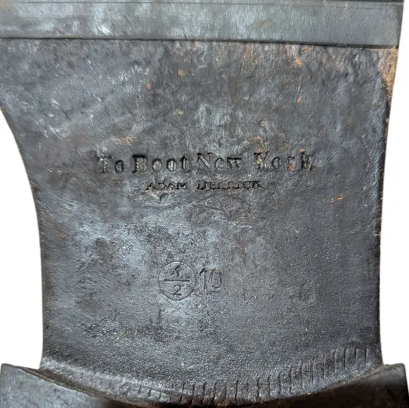 To Boot NY Adam Derrick Brown Suede  Square Toe Boots 10.5 Made in Italy