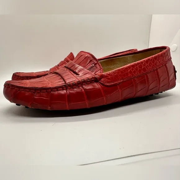 Tod’s Alligator Crocodile Drivers Loafers Shoes size‎ 36- US Size 6