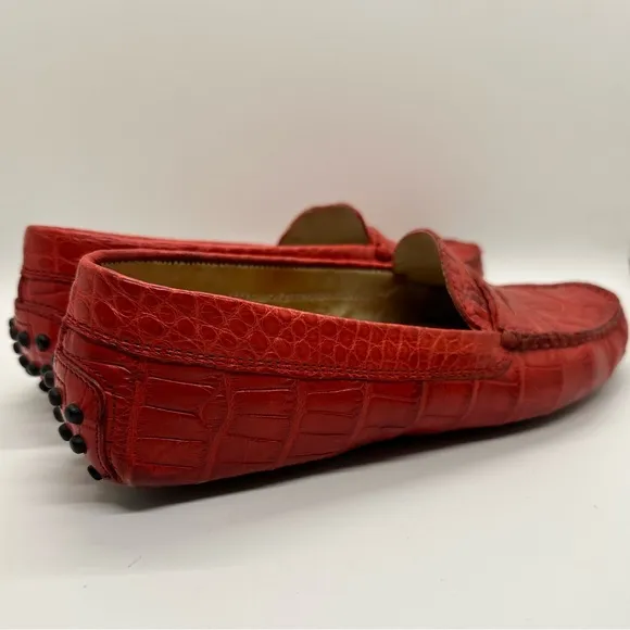 Tod’s Alligator Crocodile Drivers Loafers Shoes size‎ 36- US Size 6