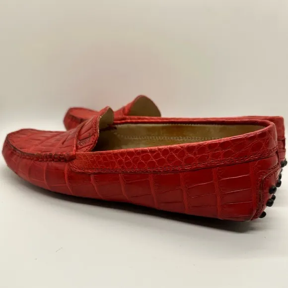 Tod’s Alligator Crocodile Drivers Loafers Shoes size‎ 36- US Size 6