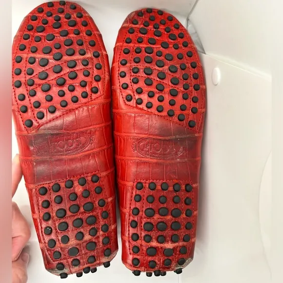 Tod’s Alligator Crocodile Drivers Loafers Shoes size‎ 36- US Size 6