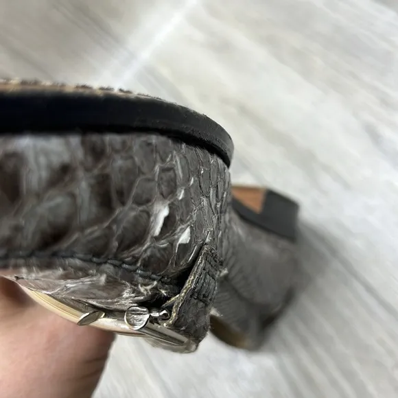 Tod’s Double T Croc-Embossed Leather Loafers