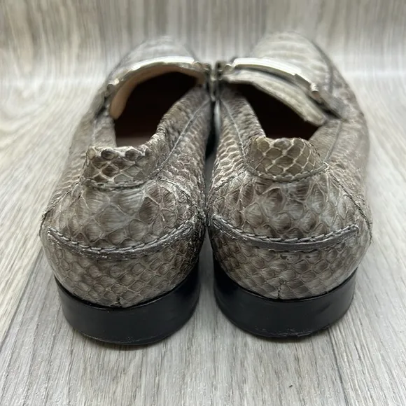 Tod’s Double T Croc-Embossed Leather Loafers