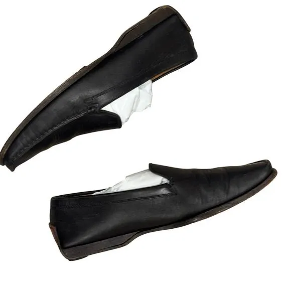 TOD’S Gommino Driving Leather Black Loafers Women’s Size 7.5 Made In Italy