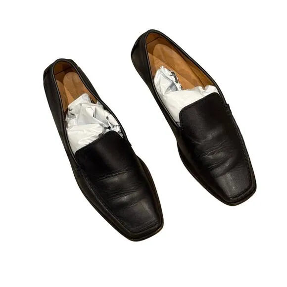 TOD’S Gommino Driving Leather Black Loafers Women’s Size 7.5 Made In Italy