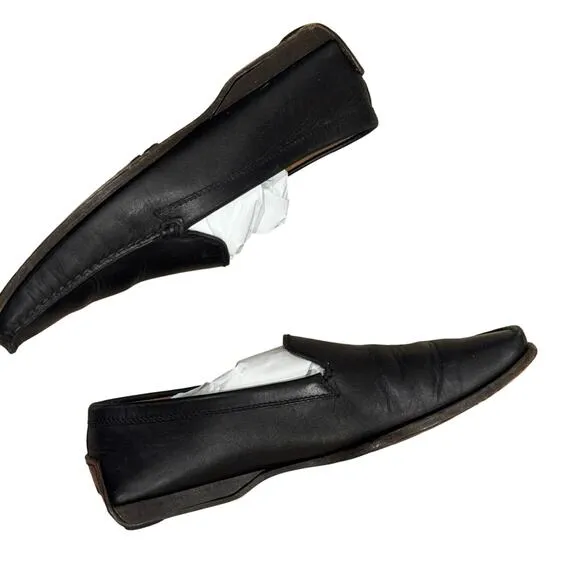 TOD’S Gommino Driving Leather Black Loafers Women’s Size 7.5 Made In Italy