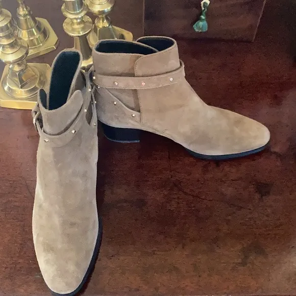 Tod’s Suede Studded Ankle Boots