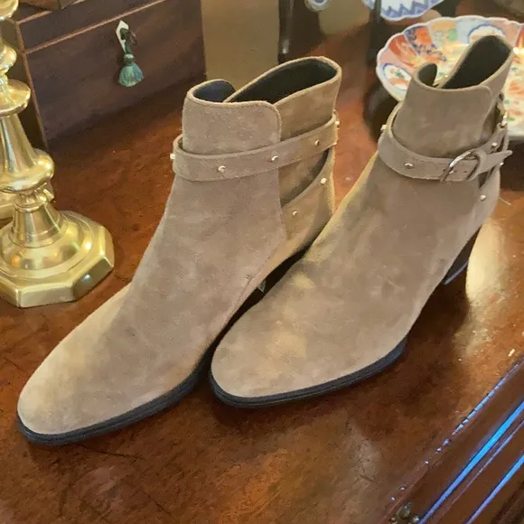 Tod’s Suede Studded Ankle Boots