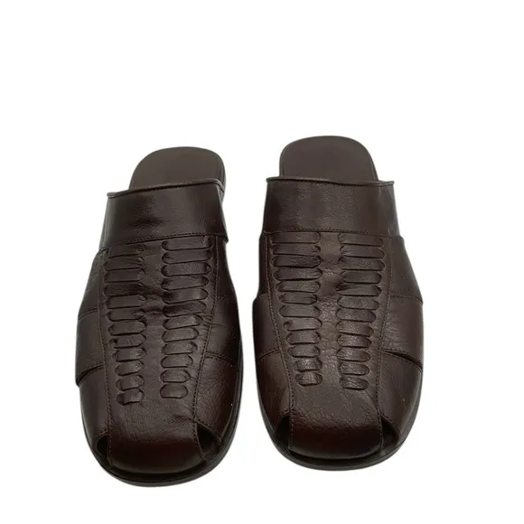 Tommy Bahama Men's Brown Leather Slip-On Shoes size 13