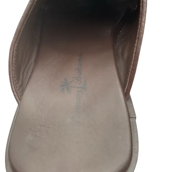 Tommy Bahama Men's Brown Leather Slip-On Shoes size 13