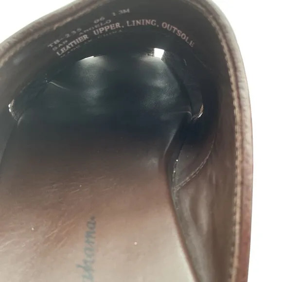 Tommy Bahama Men's Brown Leather Slip-On Shoes size 13