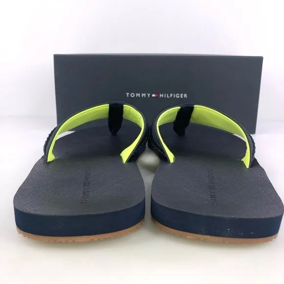 TOMMY Hilfiger Dembo Mens Flip Flop Sandals Blue Stylish &amp; Comfortable