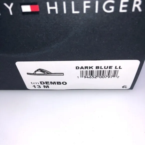 TOMMY Hilfiger Dembo Mens Flip Flop Sandals Blue Stylish &amp; Comfortable