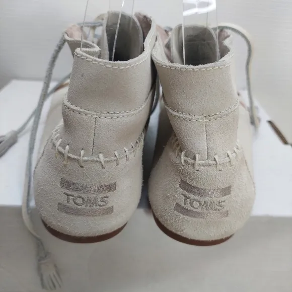 TOMS Embroidered Suede Leather Tribal Boots Size 10